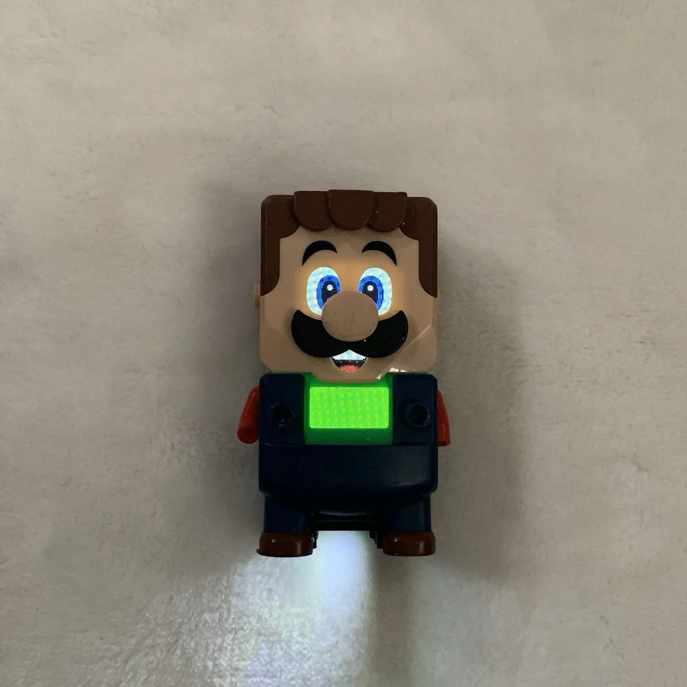 LEGO Super Mario Interactive Luigi Figure from Set 71387 - Missing Hat & Buttons